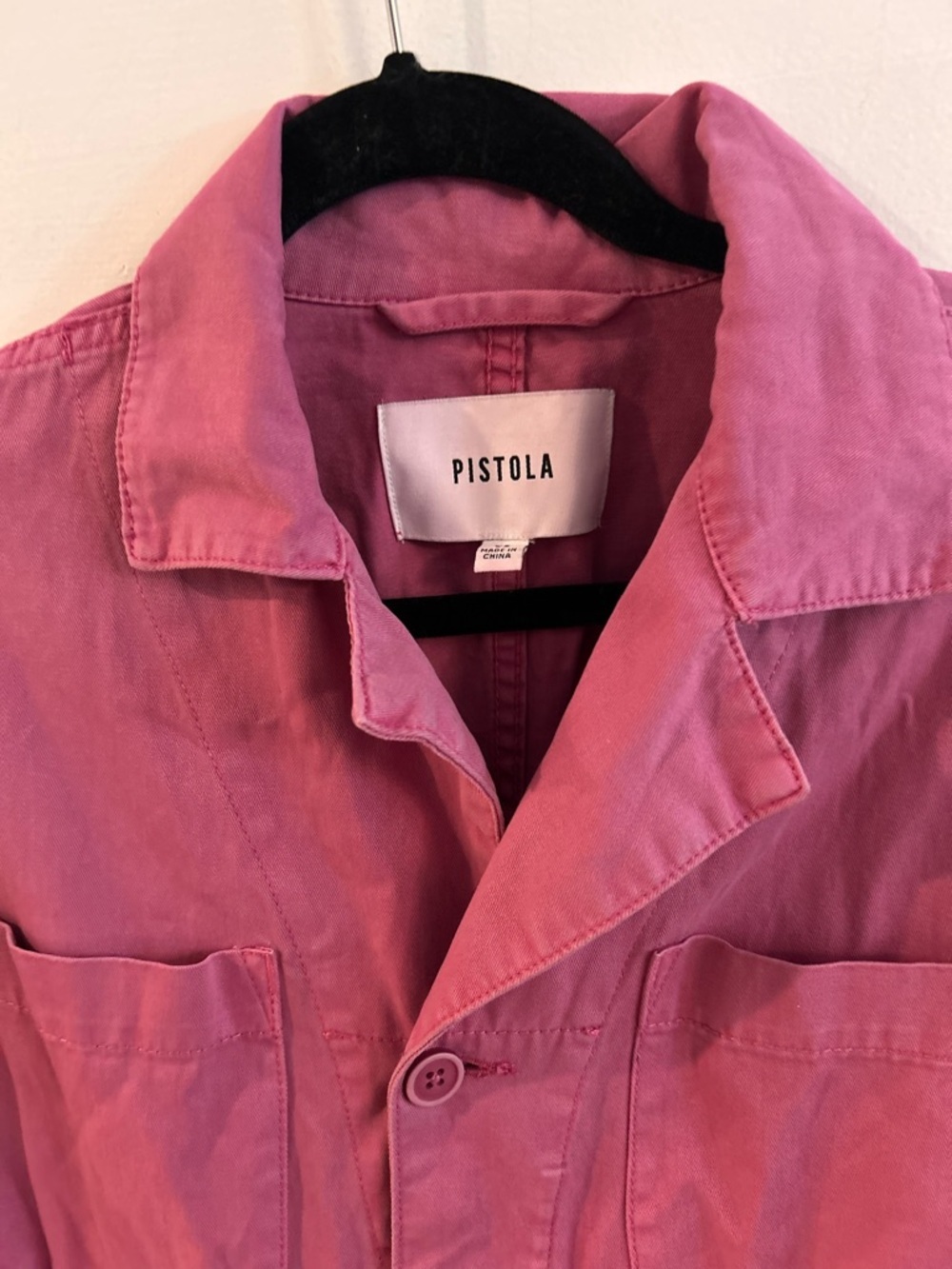 PISTOLA Tanner Pink Denim Jumpsuit Long Sleeve Field Suit Coveralls Size XS - Picture 5 of 8